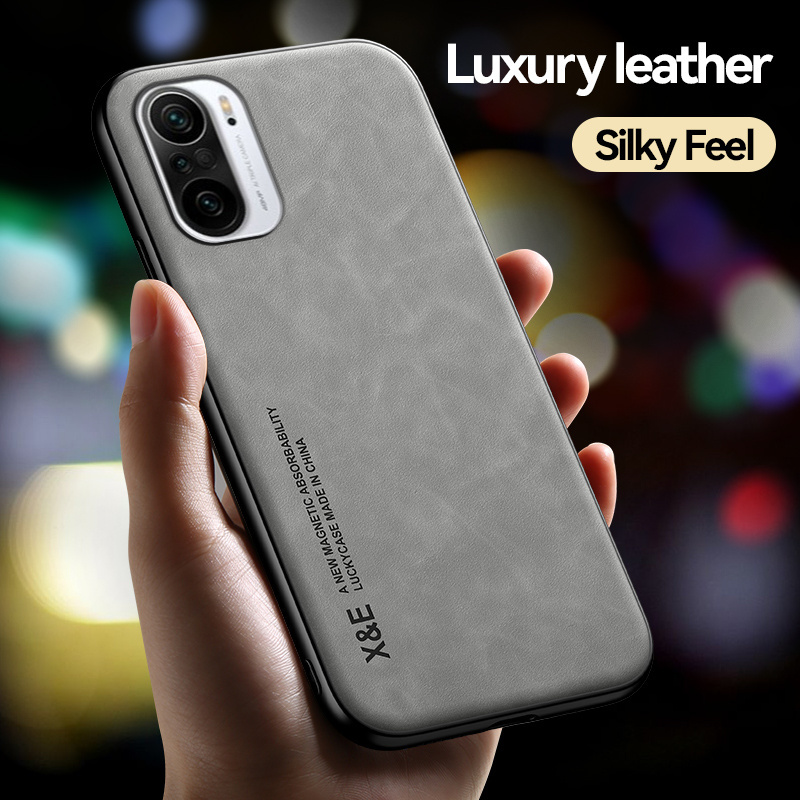 For Xiaomi Redmi K40 K30 K30i K20 Pro Back Cover Coque Etui Luxury Sheepskin PU Leather Shockproof Lens Protective Phone Case