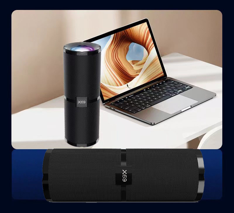 Factory Wholesale High Volume Wireless Bluetooth Speaker with LED Lights Supports TF/AU/XU/SBTYPC-C for Home Outdoor Use