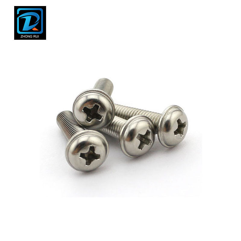 A2 304 Stainless Steel DIN 967 Cross Recessed Pan Head Screw With Collar