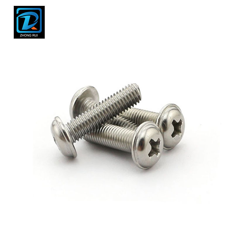 A2 304 Stainless Steel DIN 967 Cross Recessed Pan Head Screw With Collar