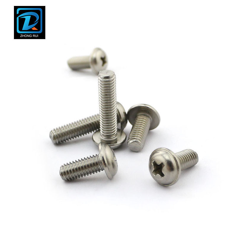 A2 304 Stainless Steel DIN 967 Cross Recessed Pan Head Screw With Collar