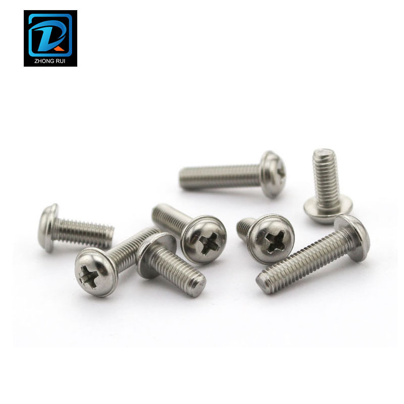 A2 304 Stainless Steel DIN 967 Cross Recessed Pan Head Screw With Collar