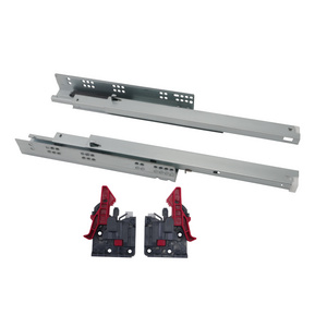 Under Bottom Mount Three Fold Hidden Full Extension Push To Open Drawer Slide Undermount