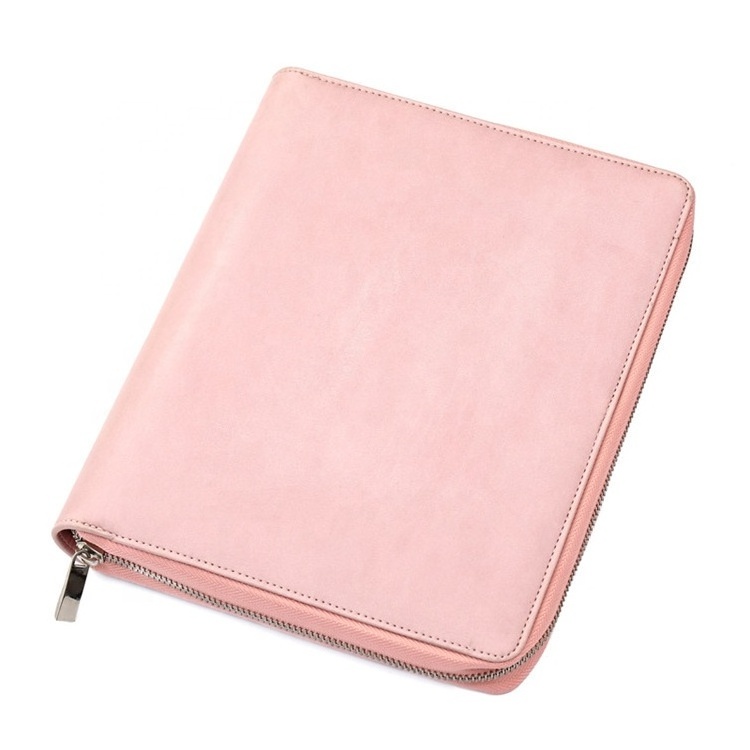 A4 zipper PU conference portfolio bag organizer document file folder office products