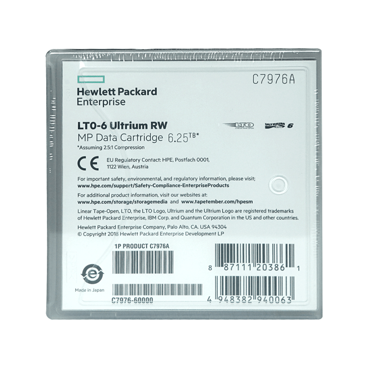 HP Data storage recording tape LTO7 15TB (C7977A) HP LTO Ultrium RW data recording data cartridge tape