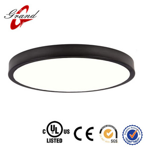 9 Inch Low Profile LED Flush Black Ceiling Light,Round Light Fixture, ETL listed ,12W 3000K Soft White 900 Lumens,1.1 Inch Ultra