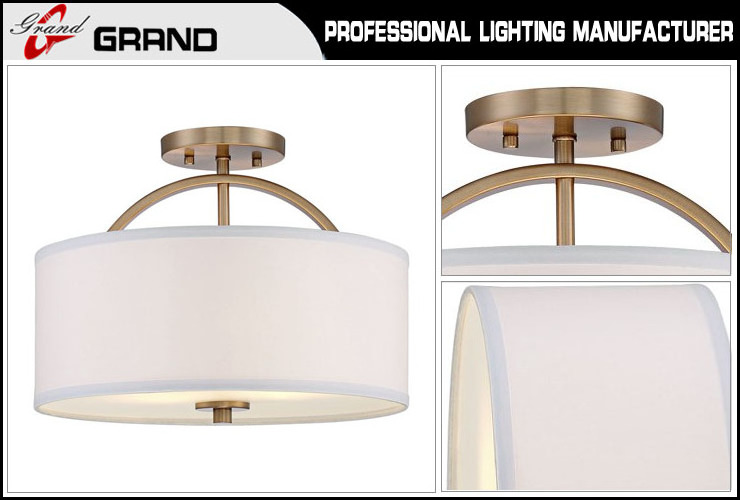 Possini Euro Design Modern Ceiling Light Semi Flush Mount Fixture Warm Brass 15