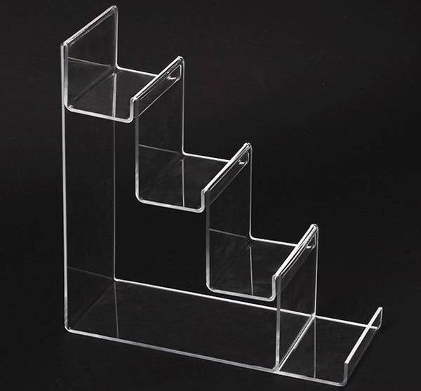 Junlon 4-tier Clear Acrylic Wallet Display Stand Holder Purse Display Stand