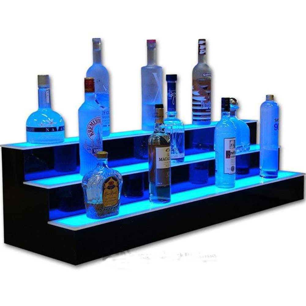 Custom design clear acrylic beer display led liquor bottle glorifier display for bar