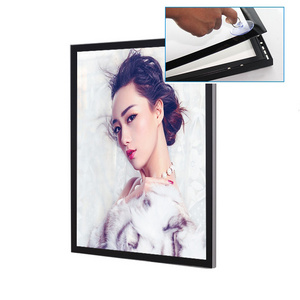 Led Illuminated Pictures Frame Slim Magnetic Advertising Thin Led Light Box Frame