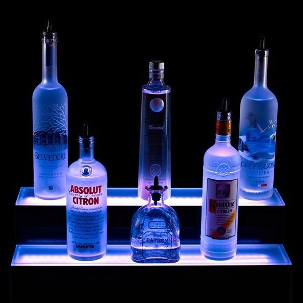 Custom design clear acrylic beer display led liquor bottle glorifier display for bar