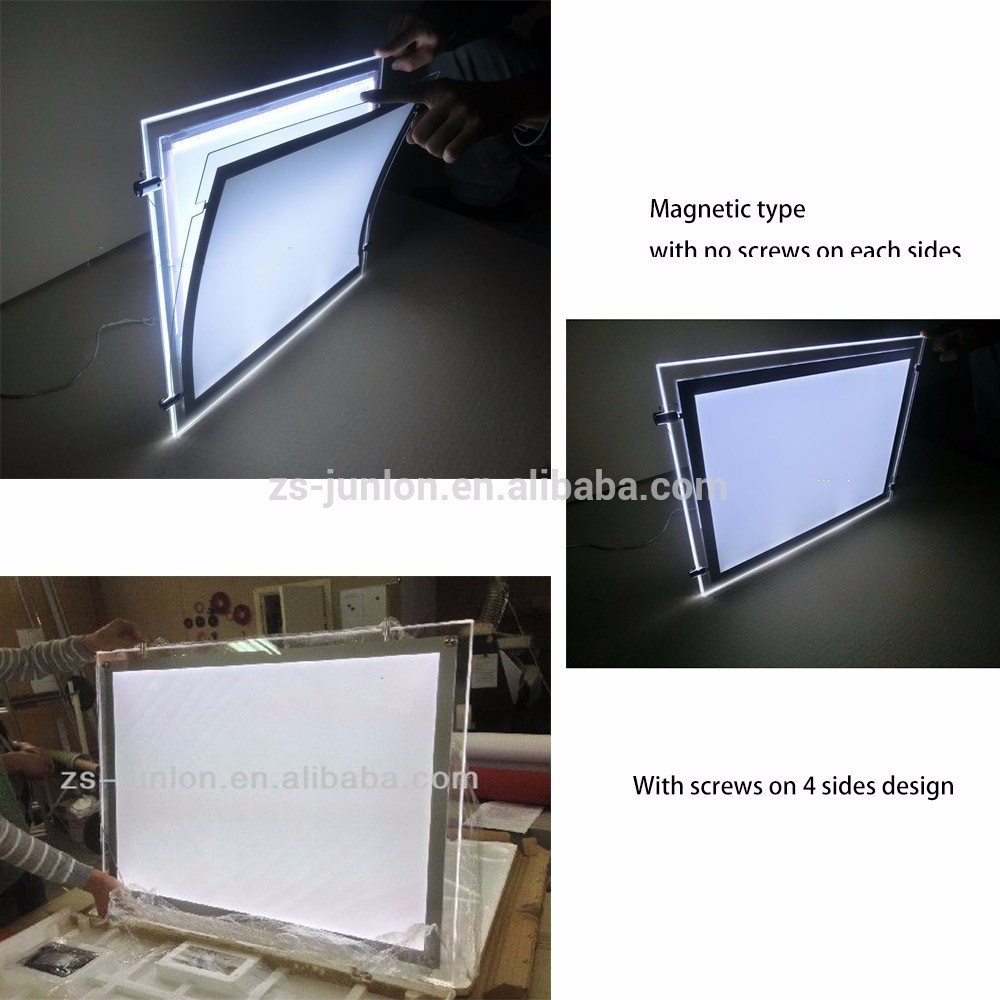 Factory Crystal Frame LED  Light Box Window Display Advertising Light Box