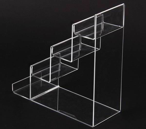 Junlon 4-tier Clear Acrylic Wallet Display Stand Holder Purse Display Stand