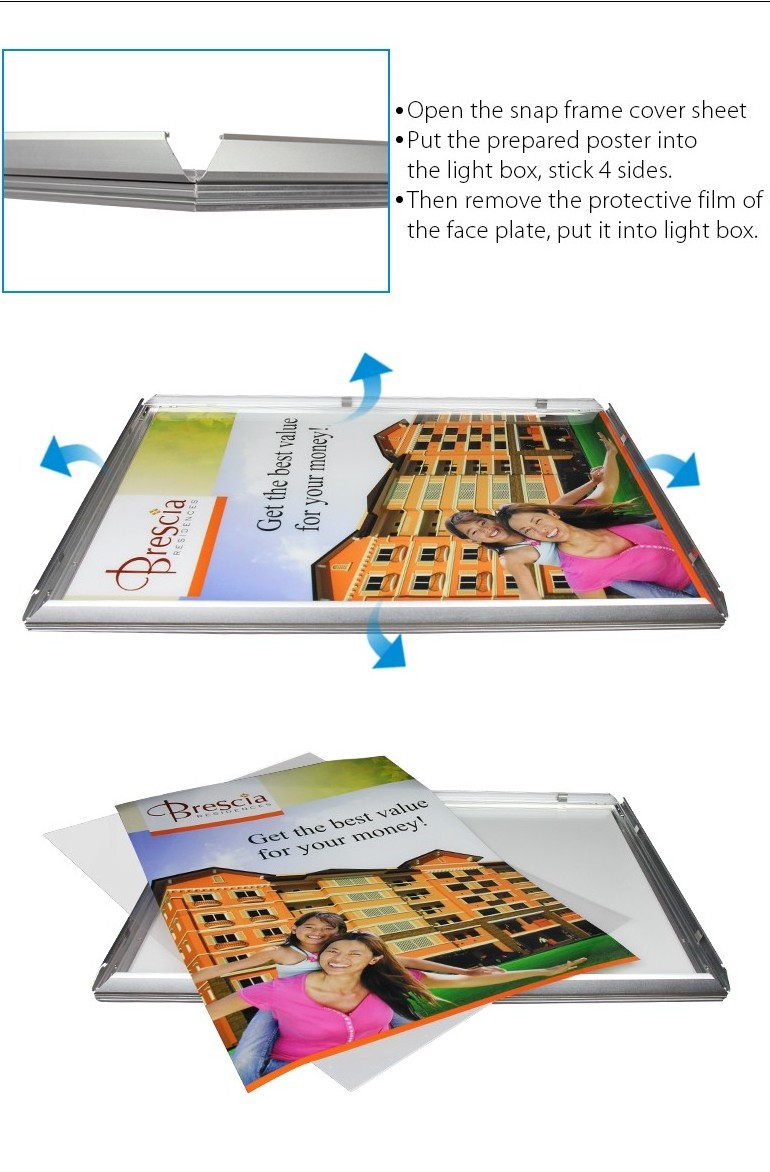 Ultra thin led light box A1 24X36 inches advertising pictures led poster display light box poster frame led lightbox