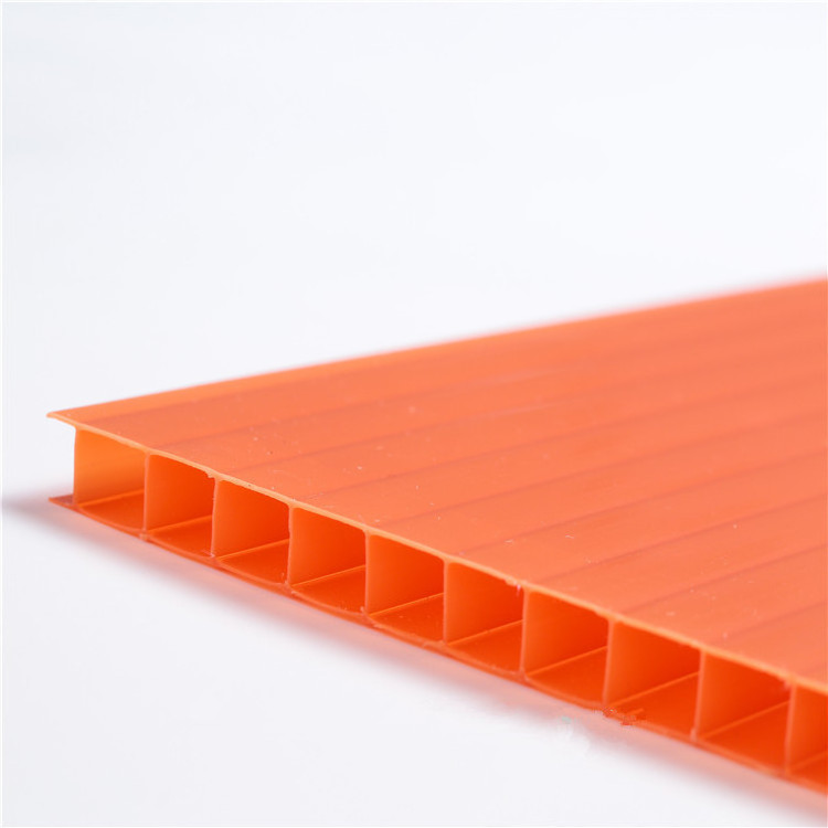 Colored polycarbonate sheet for roofing cover skylight 6mm Bronze Polycarbonate hollow sheet