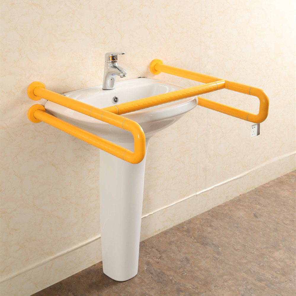 Accessible disabled toilet and bathroom accessible grab bar of handicap