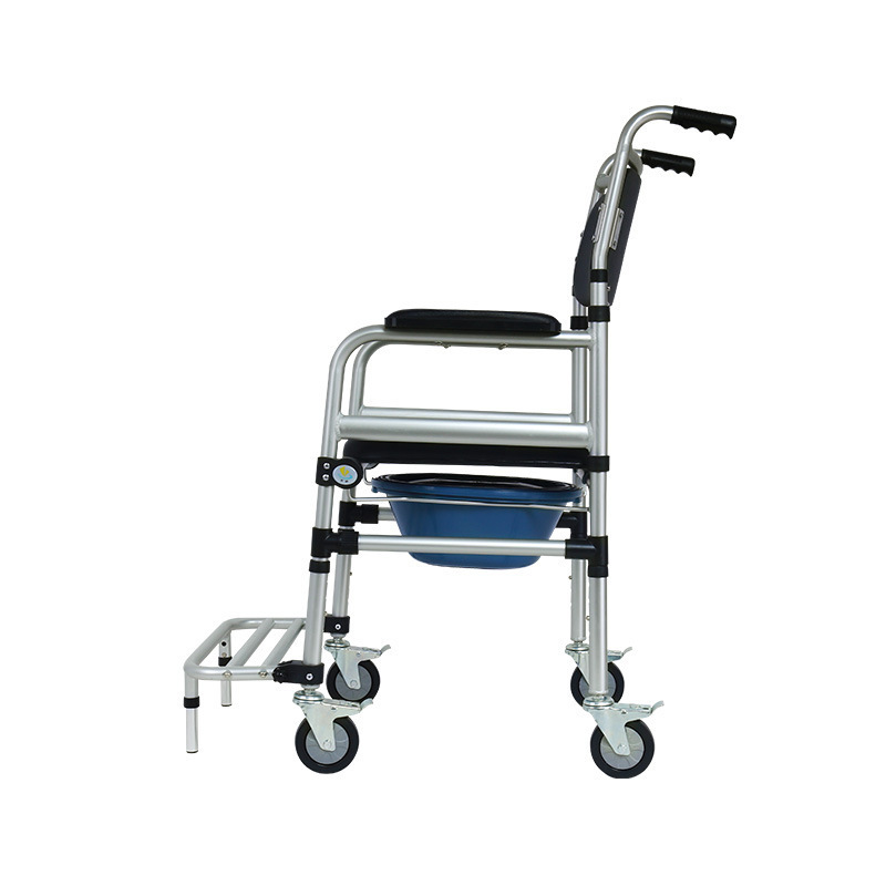 portable commode chair toilet walker steel folding commode chair for elderly