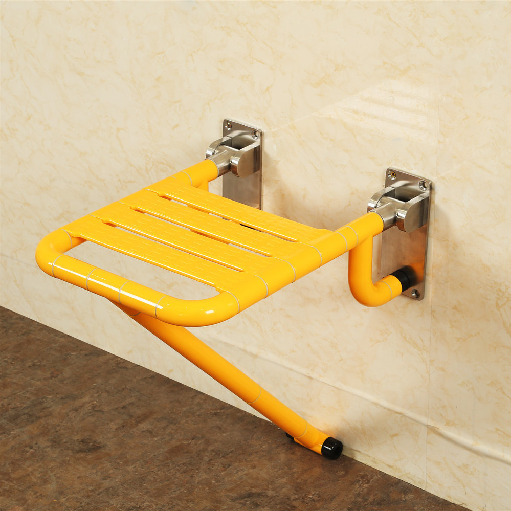 Bathroom folding wall mounted shower chair for the elderly