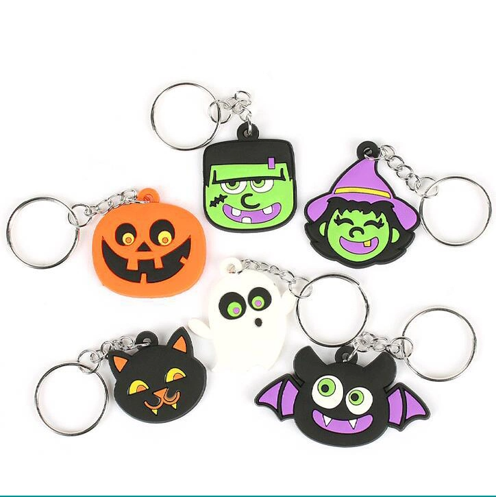 Custom Design Your Logo Name Soft Rubber Key Chain Silicone Keyring 2D 3D Anime Cartoon Keychain Pvc