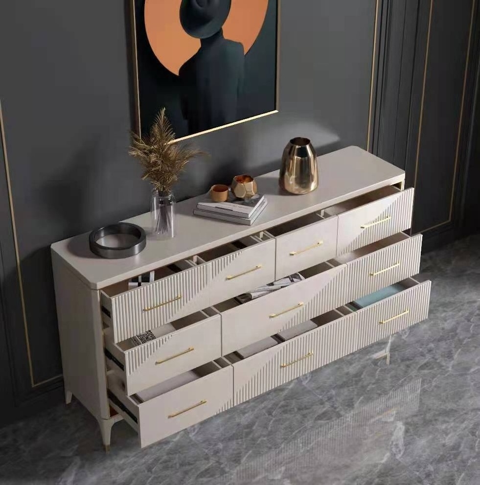 Light luxury Chest of Drawers wooden Furniture Modern Design Clothes Storage Bedroom decorative cabinet console storage lockers