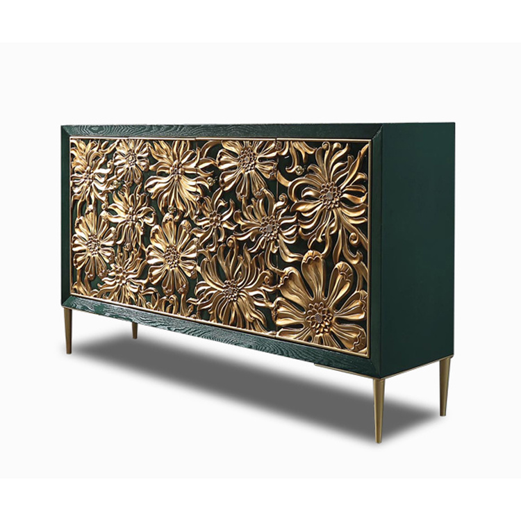 AIYI luxury living room cabinets modern furniture tv cabinet modern stainless Steel sideboard cabinet