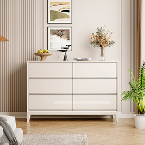 Light Luxury Modern Cream Minimalist dressers with 5/6 drawers