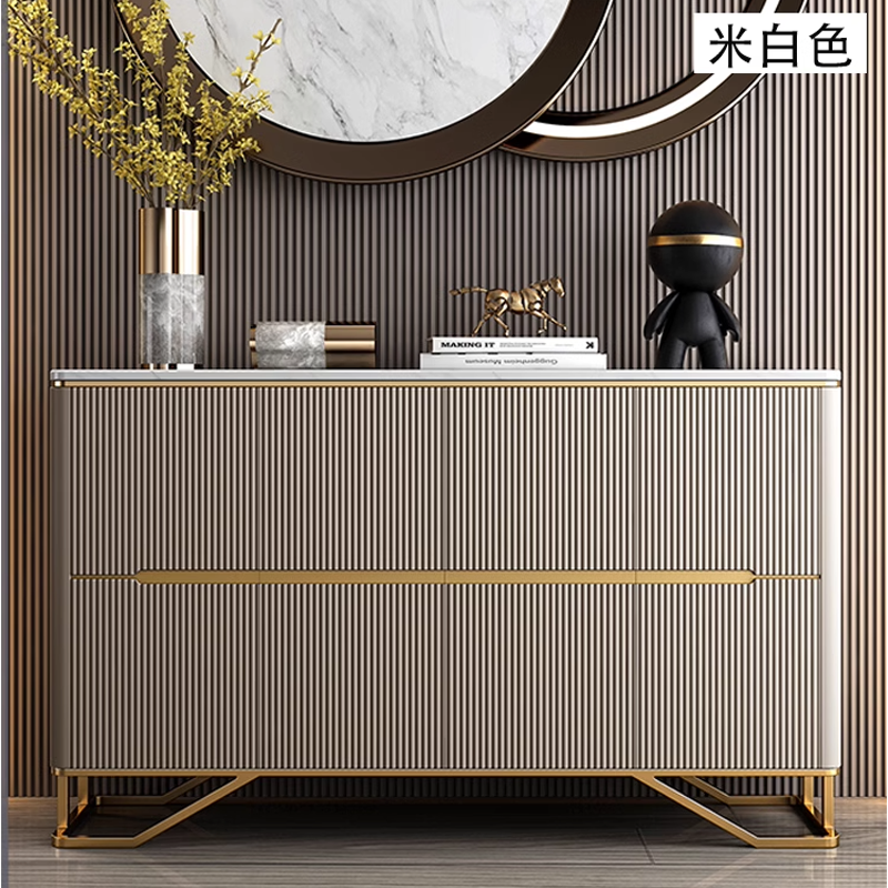 Multi-Layer Storage Cabinet Classic Credenza Sideboard Buffet Nordic Decorative Cabinet Minimalist Light Luxury Entrance Cabinet