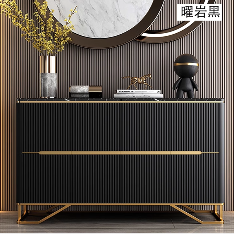 Multi-Layer Storage Cabinet Classic Credenza Sideboard Buffet Nordic Decorative Cabinet Minimalist Light Luxury Entrance Cabinet