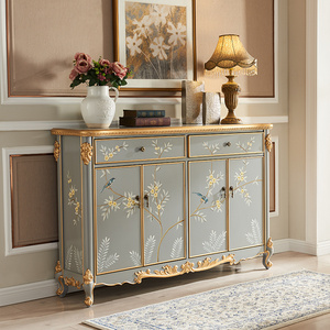 Wholesale American Retro Furniture Painted Wood Storage Finishing Shoes Cabinet