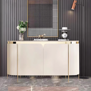 Light Luxury Modern Slate Sideboard Home Furniture Living Room Against The Wall Gold Console Table Storage Storage Cabinet