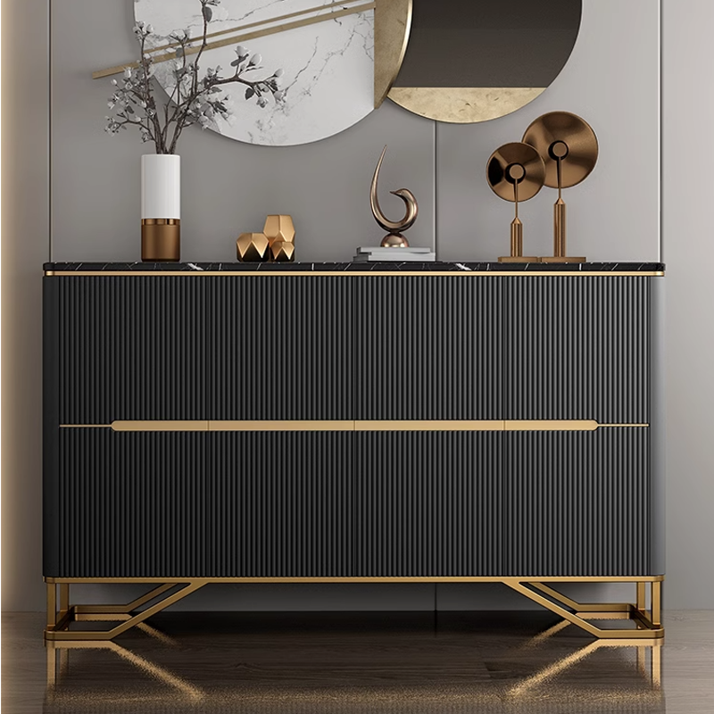 Multi-Layer Storage Cabinet Classic Credenza Sideboard Buffet Nordic Decorative Cabinet Minimalist Light Luxury Entrance Cabinet