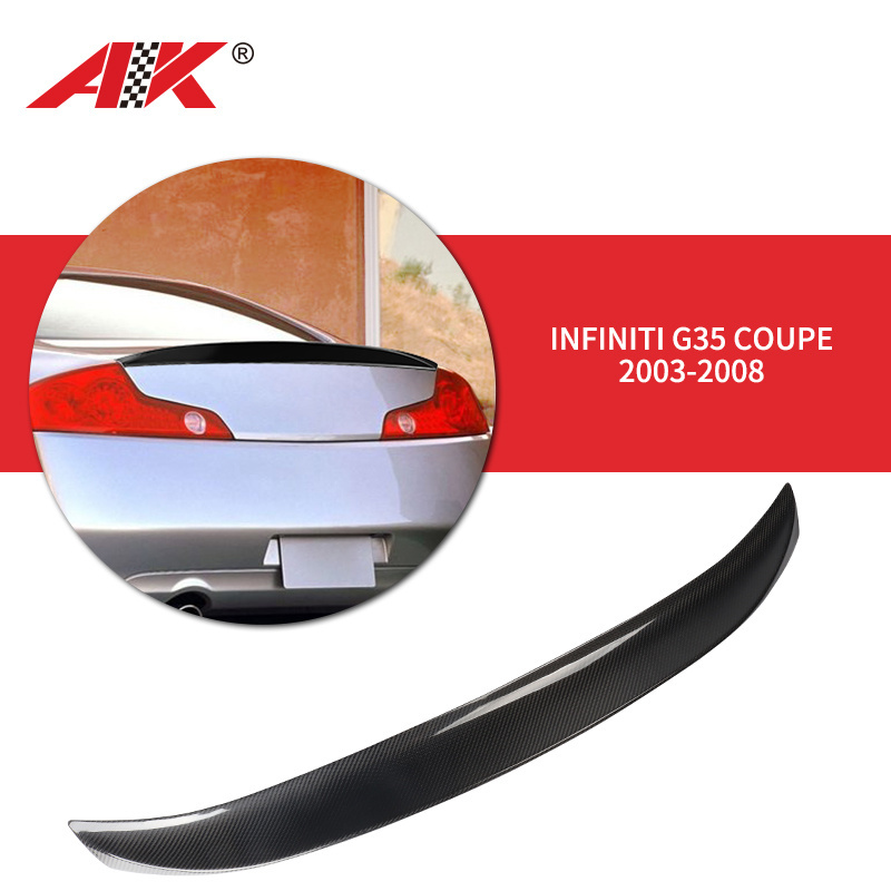 for 2004 2005 2006 2007 infiniti g35 coupe carbon fiber cars accessories parts body kit rear bumper diffuser trunk spoiler lip