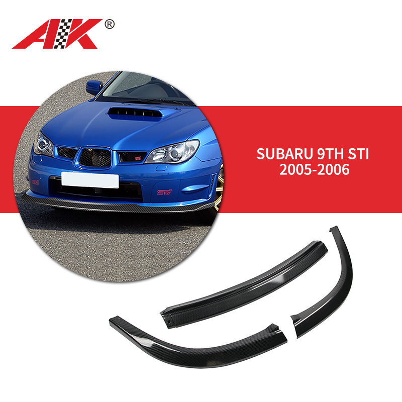 2006-2007 Subaru Impreza Wrx Sti Parts Accessories For 9th Subaru WRX Sti Vab Front Bumper Body Kit Spoiler Wing Lip