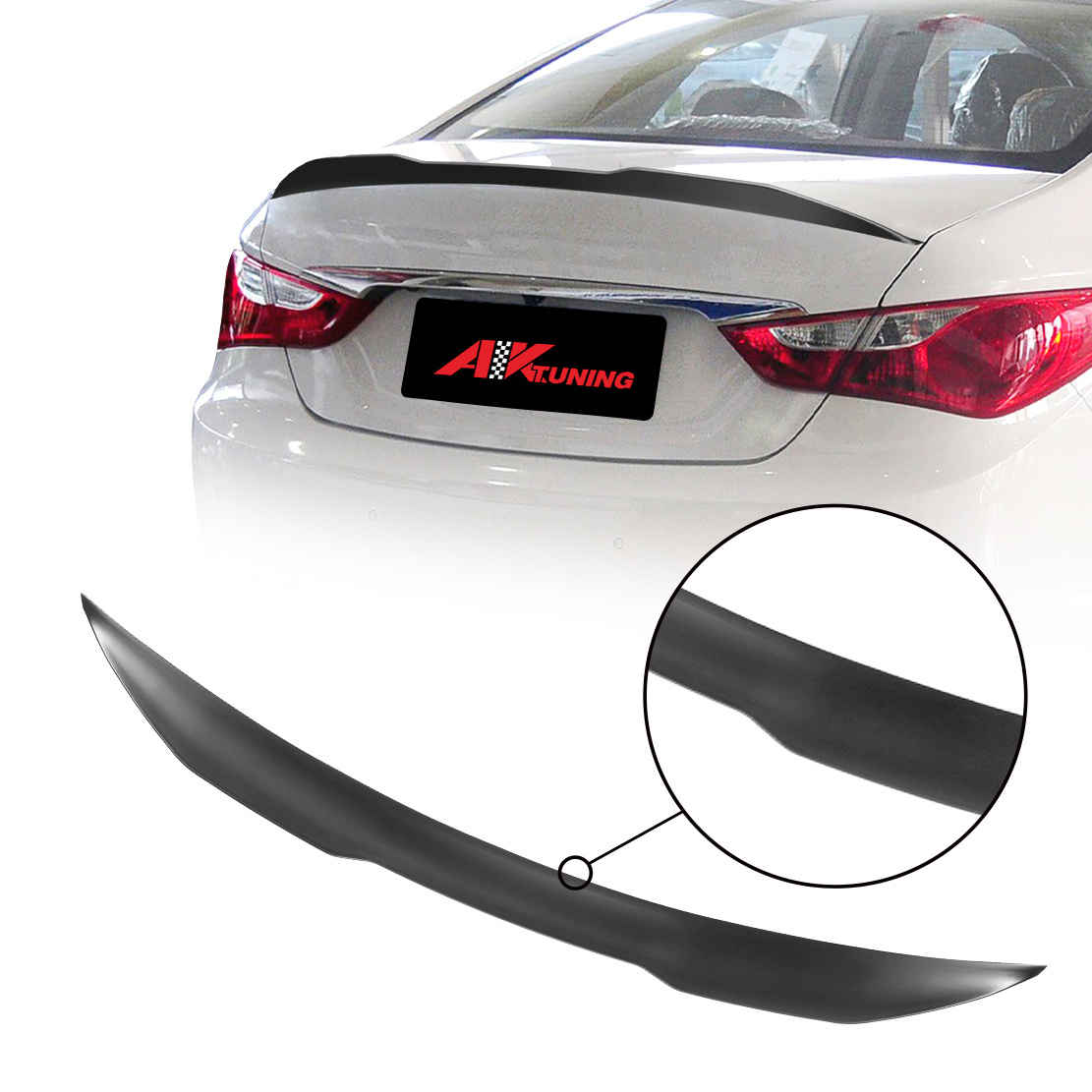 for 2011 2012 2013 hyundai sonata carbon fiber plastic car accessories auto part body kit front rear bumper trunk spoiler lip