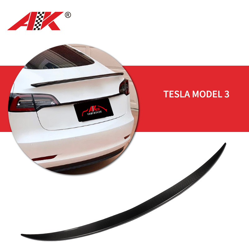 Electric automatic spoiler for 2017-2022 Tesla Model 3 spoiler Sport  carbon fiber car electric spoiler wing