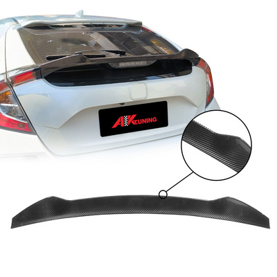 for 2016 2017 2018 2019 honda civic 10th hatchback carbon fiber accessories parts mugen body kit rear trunk spoiler lip diffuser