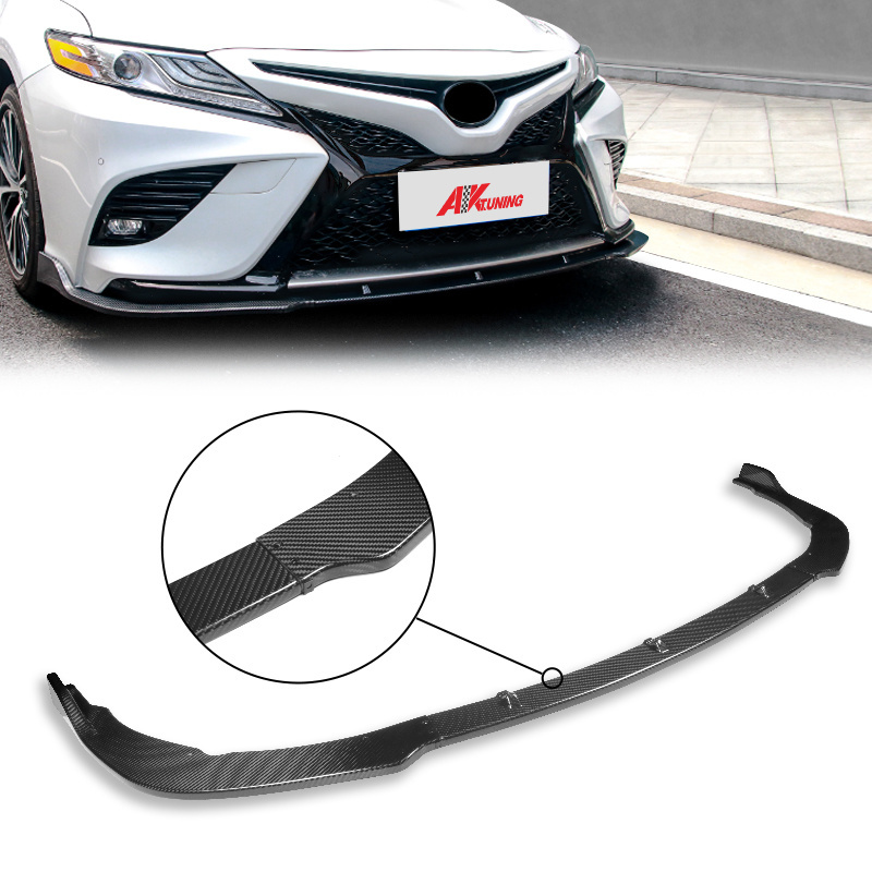 toyota camry 2018 2019 2020 car accessories carbon fiber parts body kit For Camry se widebody front bumper lip spoiler diffuser