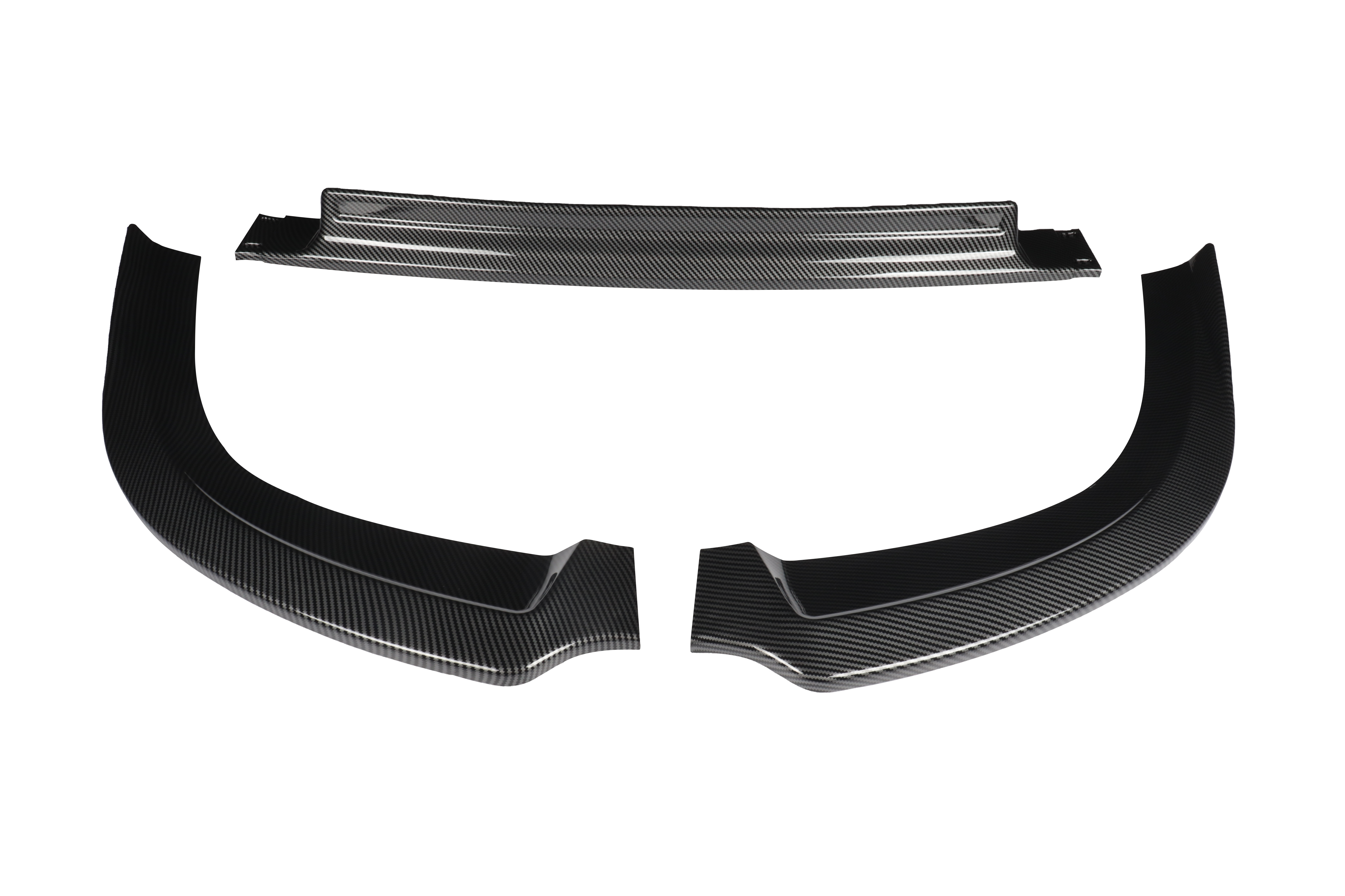 For 2010-2012 Mitsubishi Lancer Carbon Look Front Bumper Spoiler Lip Kit