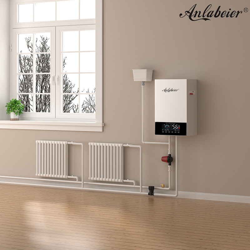 works at minimum power 8KW 220 volts 60hz wall hung radiant heat electric boiler system