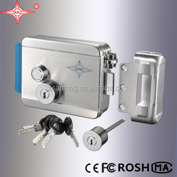 304 Stainless Steel Electric Rim Lock with high quality for outdoor