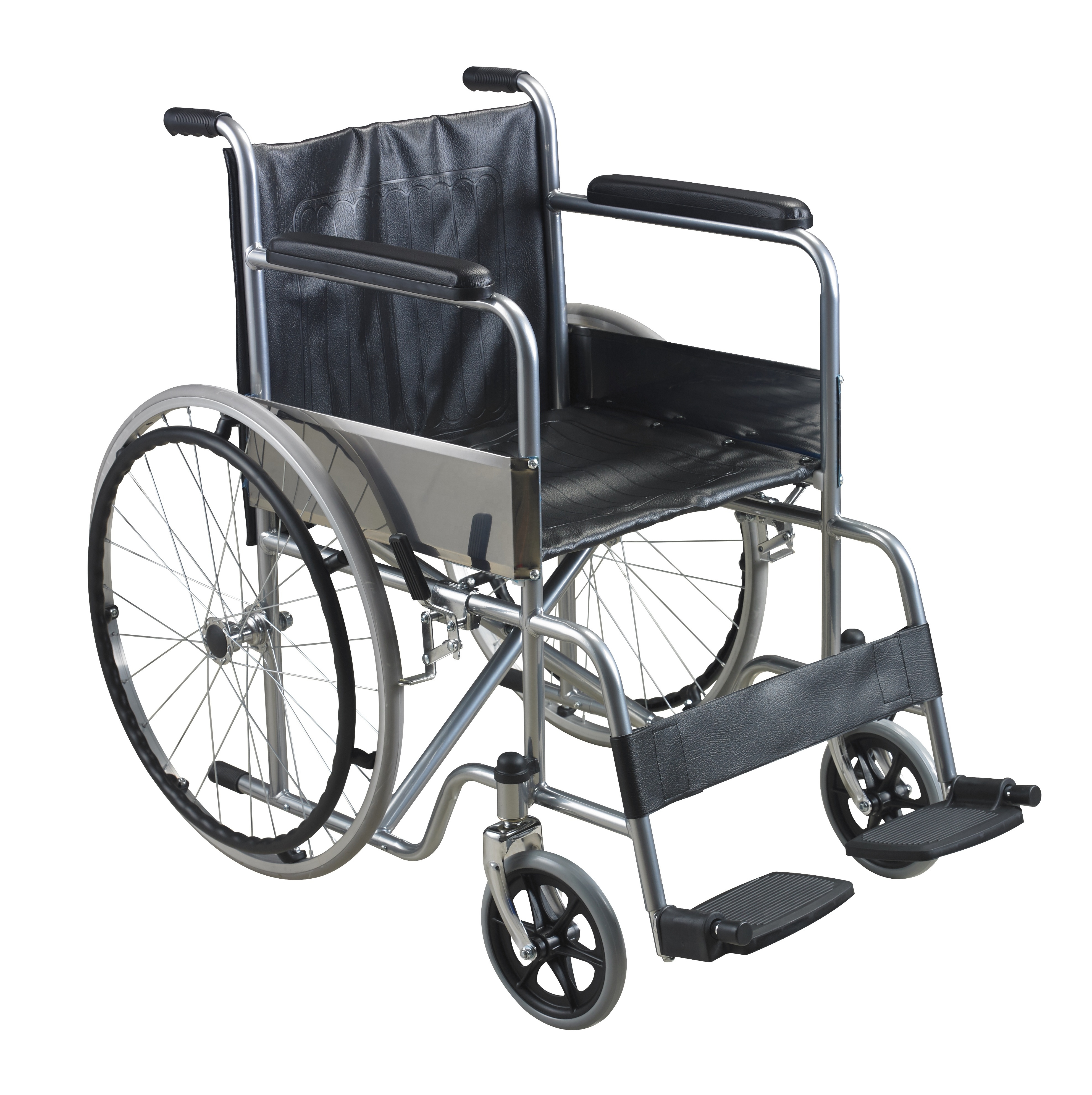 AOLIKE wheelchair  CE Economy  folding steel Manual Wheel chair for sale