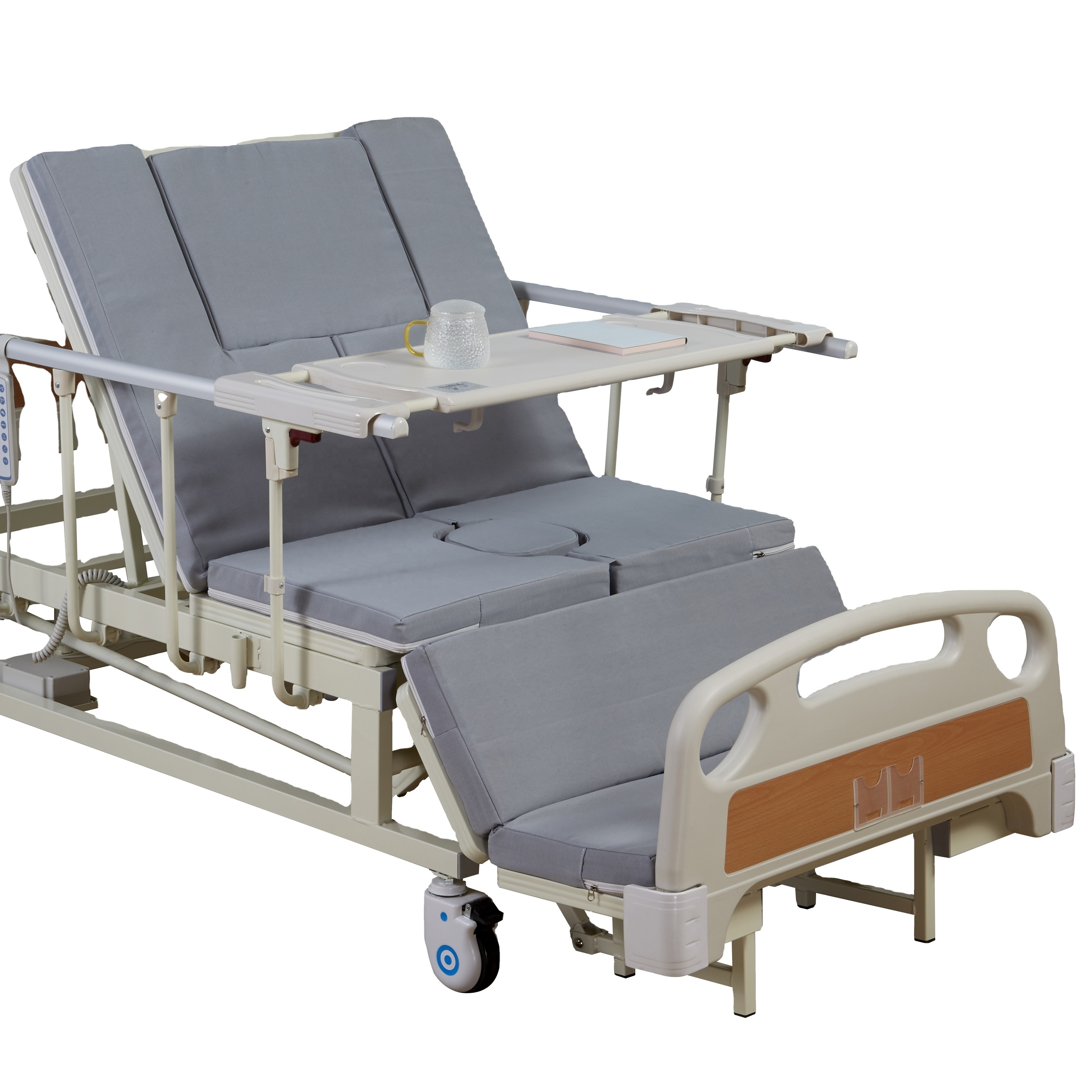 Factory supply CE approve Disabled Patient Home Care Manual Hospital Bed with Toilet bedpan