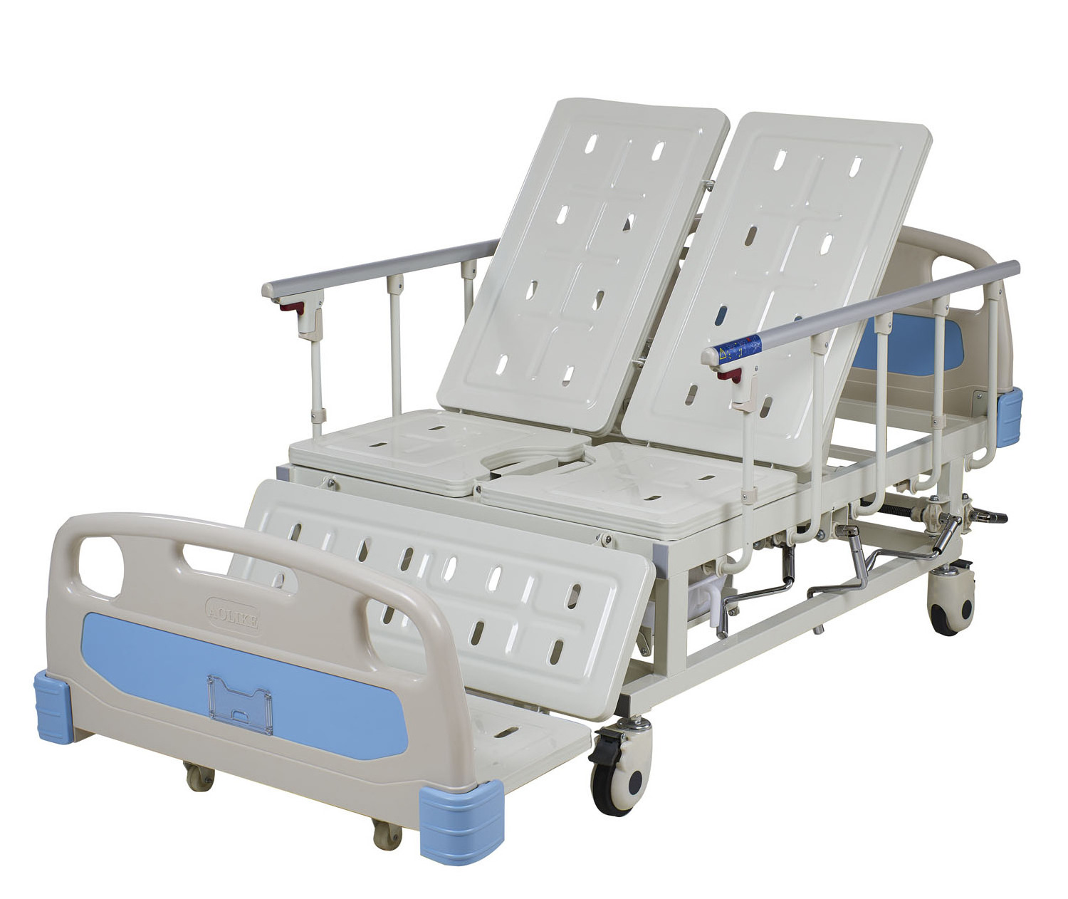 Factory supply CE approve Disabled Patient Home Care Manual Hospital Bed with Toilet bedpan