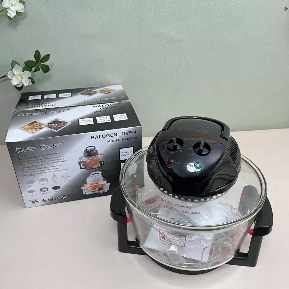 Multifunctional Halogen Electric Convection Oven Cooker Halogen Air Fryer Healthy Kitchen 20L 1300W 8 in 1 Plastic Horno Square