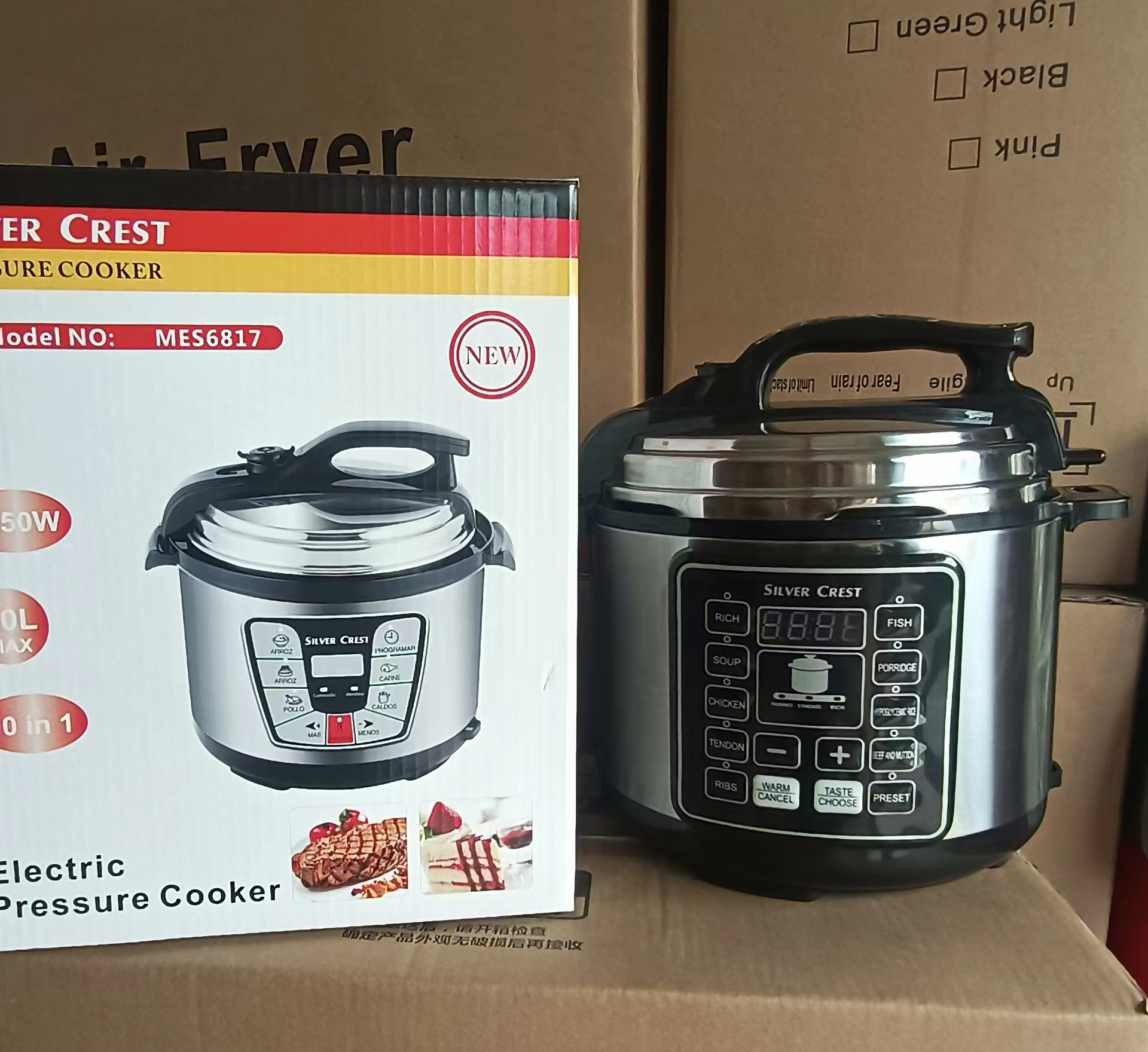 SILVER CREST High quality multifunctional 6L large capacity 1050w electric pressure cooker