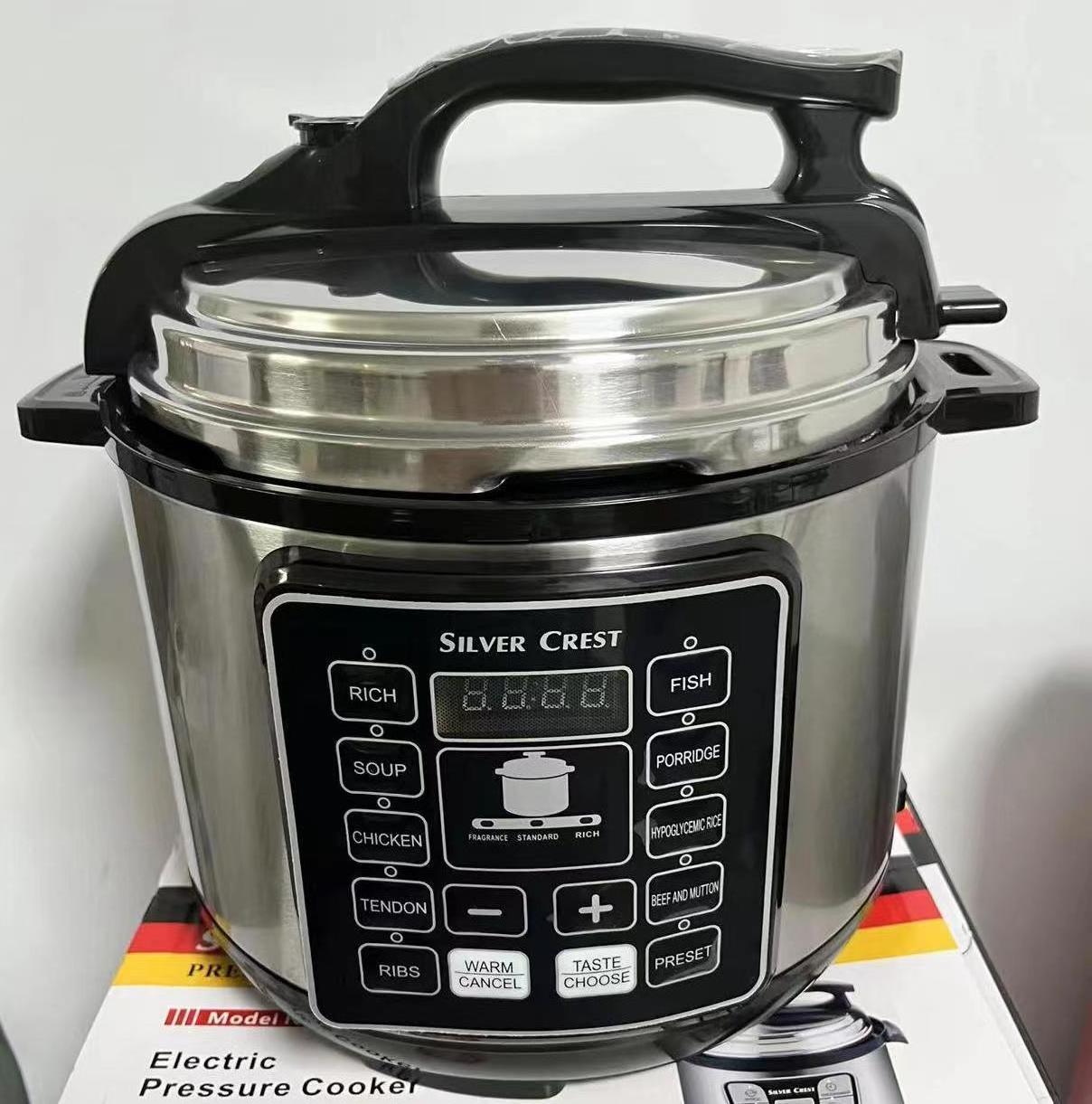 Multifunctional SILVER CREST pressure rice cooker 6L capacity non-stick 1050W electric pressure cooker