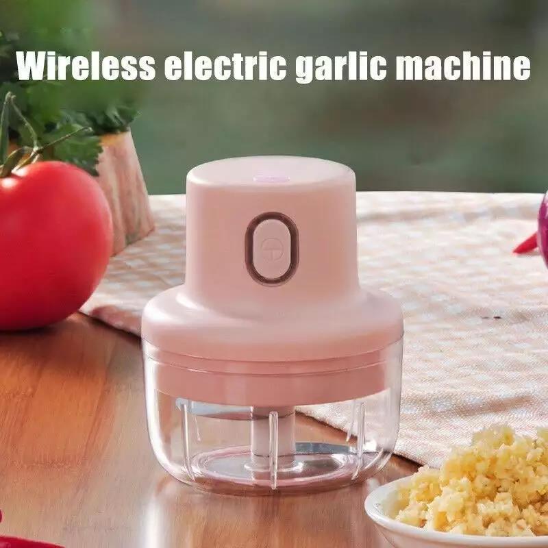 Portable mini wireless electric chopper meat grinder kitchen electrical food cutter for garlic pepper vegetable