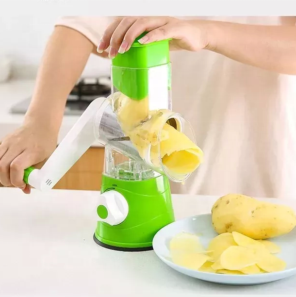 kitchen manual rotary graters shredders slicers 3 in 1 handheld spiral rota vegetable slicer