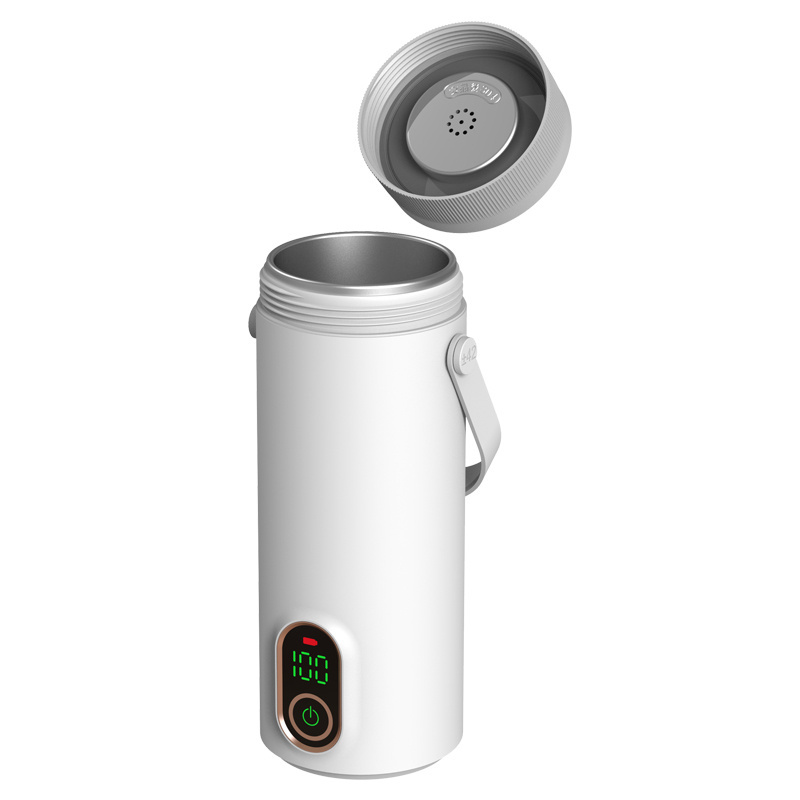 Mini  Smart Teapot Heating Cup Milk Boiling Boiler Stainless Steel Bottle Wireless Portable Travel Electric Kettle