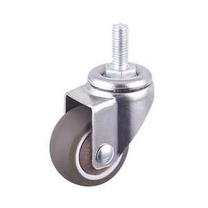 1 inch Light Duty TPE M6 Threaded Screw Cabinet Caster Wheel